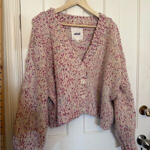 Aerie Speckled Pink Cardigan